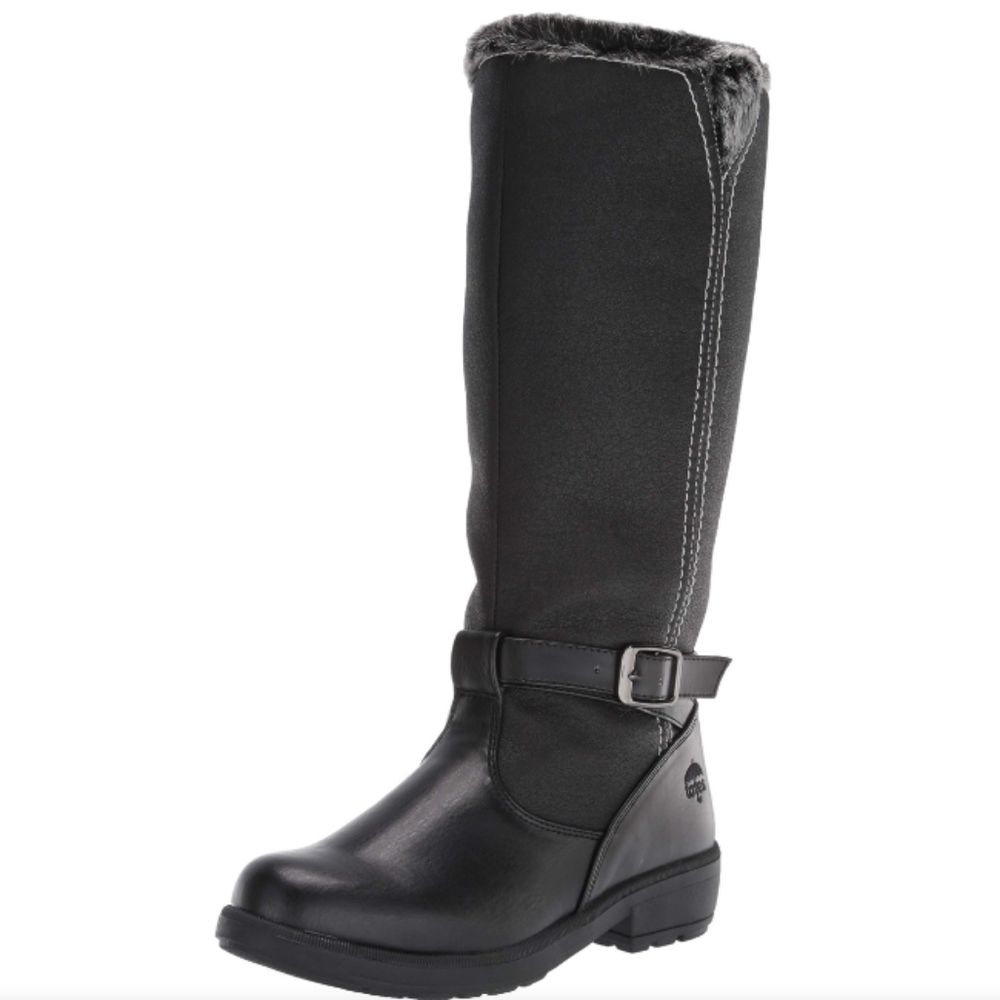 TOTES WOMENS ESTHER WATERPROOF SNOW BOOTS| SIZE 9 W | BLACK COLOR